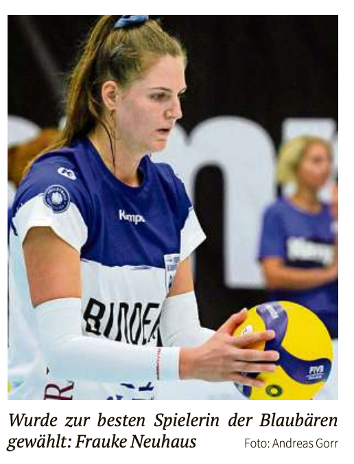 Die Blaubären halten nur einen Satz lang mit